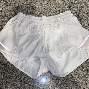 Lululemon white run shorts